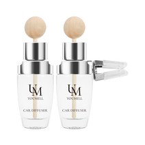 유멜 시그니처 차량용 디퓨저 20ml x 2p + 나무봉 2p + 벤트클립 2p 세트, 1세트, 애플파인