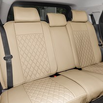 대한오토모빌 차량용 뒷자석 가죽 풀 커버 세트 RBS-DH-DCCU, 프리미엄 베이지, 1세트