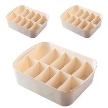 생활의아이콘 속옷 칸칸 보관함 10칸 베이지, 3개