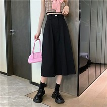 여성용 블랙101 베스랜트 미니멀 데일리 롱 스커트 CH-2319302