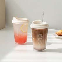 쓰임 투데이 트라이탄 리유저블 2종 세트, 체크박스, 헬로베어, 355ml