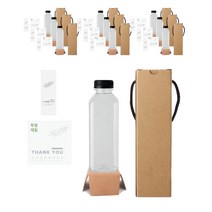 사각 더치 페트 용기 500 + 블랙 캡 + 박스 + LB11M 스티커 세트, 10세트