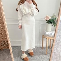 슈가펀 데일리 골지 후드 원피스