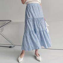 마이시즌 여성용 잔잔 플라워 캉캉 스커트