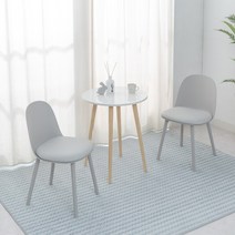 노아가구 에그 카페 식탁 의자 2p, 그레이