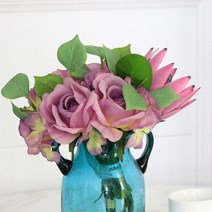 민성컴퍼니 조화 테이블 장식 웨딩 꽃다발 부케, 퍼플