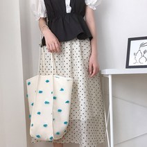 뽀돌뽀돌 패턴 숄더 에코백