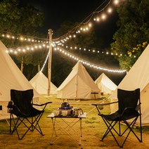 스트링라이트 전등선 20m 20소켓 + 볼구8W숏 20p 주광색 전구포함, 블랙