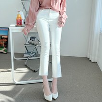 슈가펀 여성용 세미 부츠컷 키작녀 바비투 팬츠