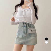 밀키버터 여성용 썸머 리본 부클 니트