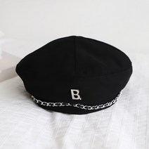 심플 B 포인트 라인 베레모