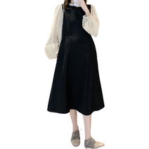 에스텔라 임산부 롱 스커트 하객룩 프릴 원피스 nwk682
