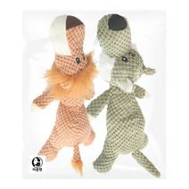 까꿍펫 대형견 터그놀이 봉제인형 2종, 늑대, 사자, 1세트