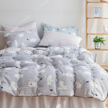 지베딩 스노우베어 모달100 옥수수솜 차렵이불