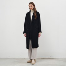 마인드브릿지 여성용 오버핏 핸드 메이드 더블 코트 MWCA7208