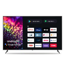 이엔티비 4K UHD 안드로이드 11 구글 스마트 TV, 방문설치, 스탠드형, 165cm, CUSM651