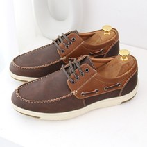 블루맥스 남성용 벌킨끈 스티치 보트화