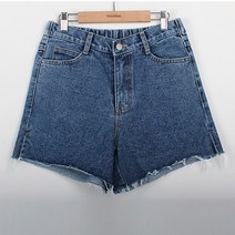 빼빼 여성용 뒷밴딩 옆트임 데님 숏팬츠