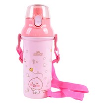 릴팡 리틀프렌즈 원터치 어깨끈물통, 어피치, 450ml, 1개