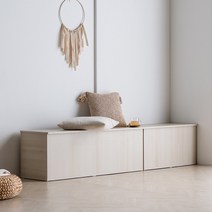 라자가구 코니 벤치 수납 스툴 1200, 메이플