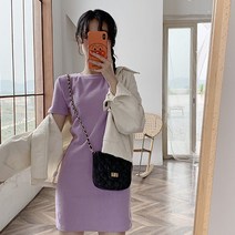 안다로미 블루믹 반팔 원피스