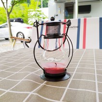 감성 캠핑 티라이트 램프, 블랙, 1개
