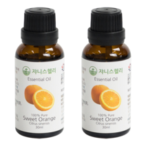 쟈니스헬리 아로마 에센셜 스위트오렌지 오일, 30ml, 2개