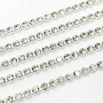 데일리프렌즈 네일스톤체인 1.5mm x 40cm, 실버, 1개