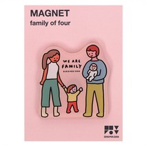 제로퍼제로 마그넷 냉장고자석, 네가족