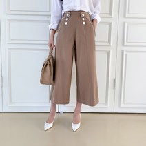 여성용 버튼 포인트 9부 슬랙스 PT9284K22