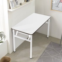다다재 접이식 다용도 테이블 800 x 600 mm, 화이트다리 + 화이트