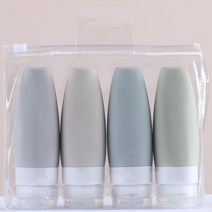여행 다목적 실리콘 공병 60ml x 4종 세트 B형, 혼합색상, 1세트