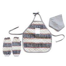 소아베 유아용 키키 방수 앞치마 + 두건 + 파우치 + 토시 세트