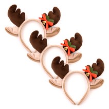 파티해 럭셔리 루돌프 머리띠, 혼합색상, 3개