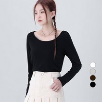 어썸어라운드 여성용 소프트 라운드 긴팔 티셔츠