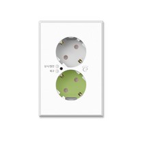 원하 Ti2 대기전력 자동 차단 콘센트 2구 무광 화이트 스노우, 1개
