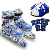 주트 프라임 인라인 + 헬멧 + 보호대 풀세트, 블루