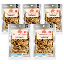 반려동물 크런치 콜라겐 간식 돈칩 80g, 5개, 돼지