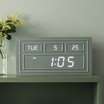 플라이토 웨인스코팅 인테리어 LED 벽시계 38cm   아트월 전용 걸이, 딥 그레이