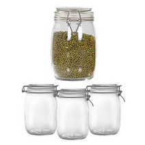 차이나다 다용도 밀폐 유리병, 1000ml, 4개