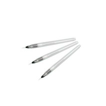 워터 둥근 수채화 붓 화이트, 3개, 12mm