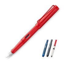 LAMY 사파리 만년필 + 컨버터 세트, EF, 스트로베리