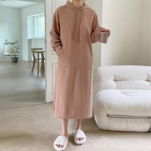 보리맘 겉기모 빅사이즈 임부 후드 원피스 a494