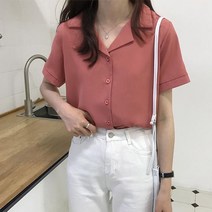 두봄 여성용 클래식 반팔 셔츠