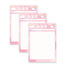 마넷 세로형 루나버니 퐁실퐁실 노트패드 B5, 3개, 핑크 + 화이트