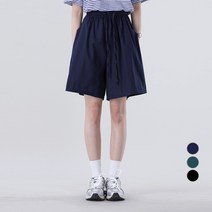 어썸어라운드 여성용 베이직 코튼 5부 밴딩 반바지