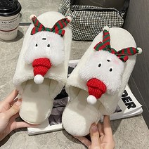 더플로우 여성용 완벽한 겨울느낌 따뜻한 곰 실내 퍼 슬리퍼
