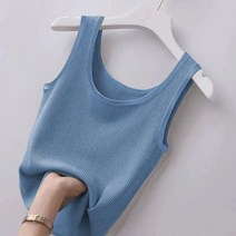 순잠 여성용 소프트 골지 나시 민소매 이너 티셔츠