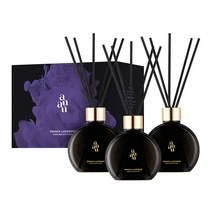 아유아유 퍼퓸 디퓨저 3구 200ml + 섬유스틱 15p 세트, 프렌치라벤더