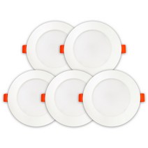 가온엘이디 다운라이트 8W 120 x 30 x 75 mm, 주광색(화이트), 5개